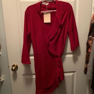 NWT Red Wrap Dress